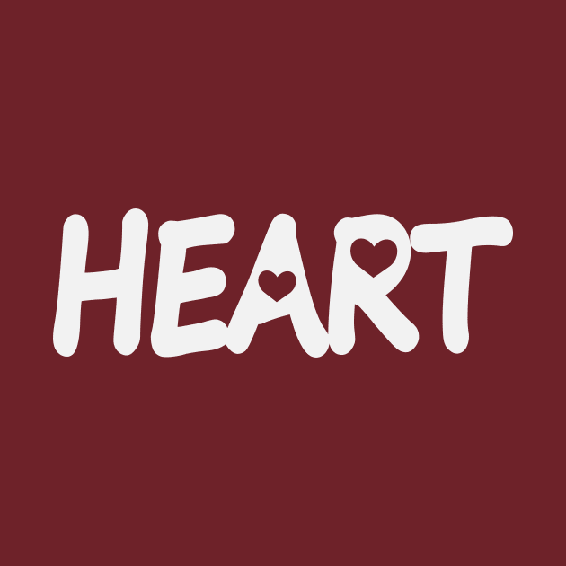 Heart typographic logo design by DinaShalash