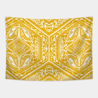 Marigold Hexagon Geometry Tapestry