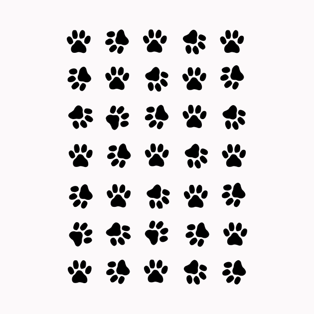 DOG Paw Print Black by SartorisArt1