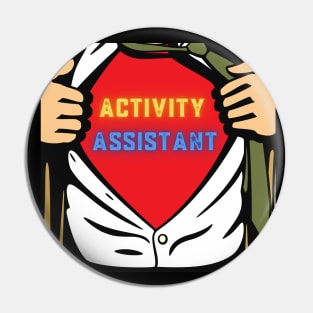 Activity Assistant Superhero Pin