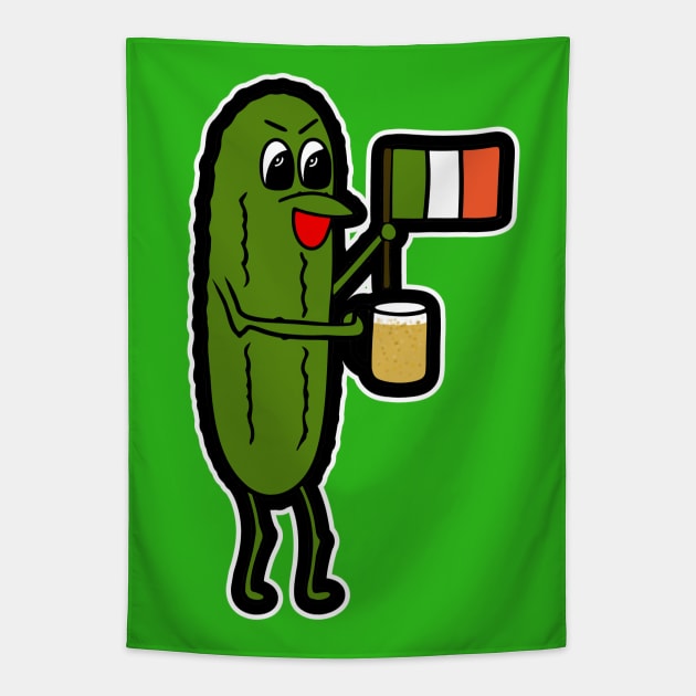 ST PATRICKS Day Dill Pickle Tapestry by SartorisArt1