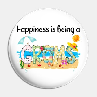 Happiness Is Being A Grams Summer Beach Happy Mother's Day Pin