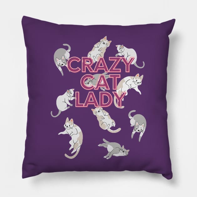 Crazy Cat Lady Pillow by Atlas Sage Apparel