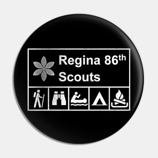 Regina 86th scouts black tee Pin