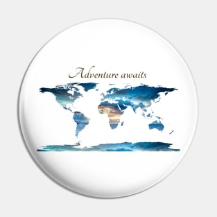 Worldmap - adventure awaits Pin