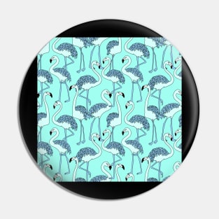 Blue Flamingo Pin