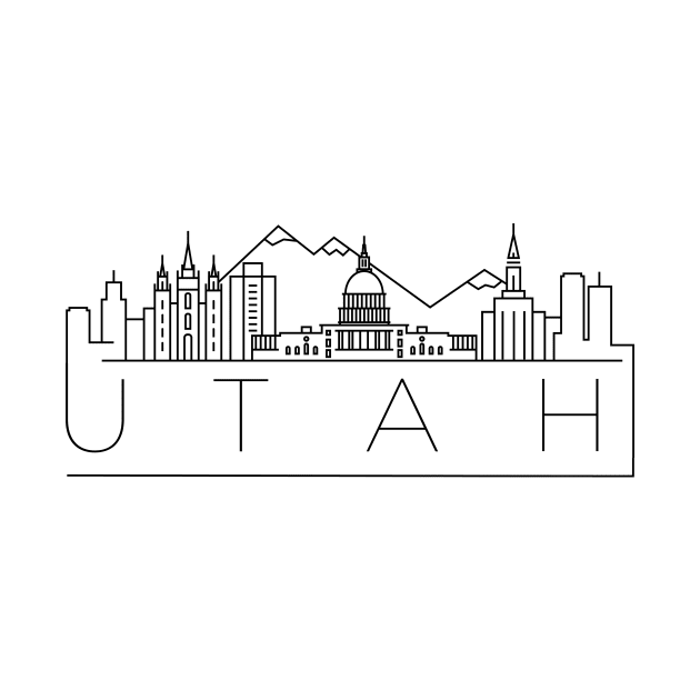 Utah Minimal Skyline by kursatunsal