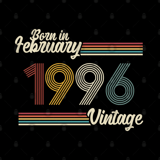 Vintage Born in February 1996 by Jokowow