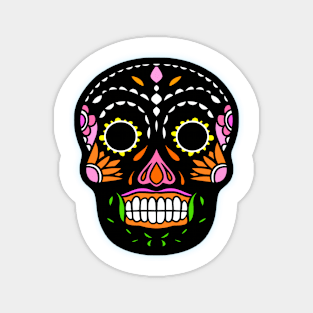 DAY Of The Dead Black Sugar Skull Magnet