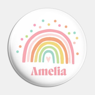 Hand Name Written Of Amelia Pin