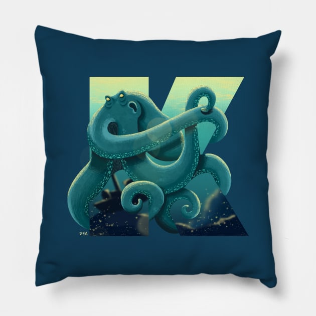 Kraken Pillow by vero.e.a