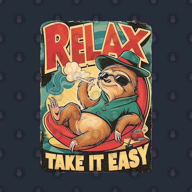 Relax - Take It Easy - Sloth Life by Dazed Pig