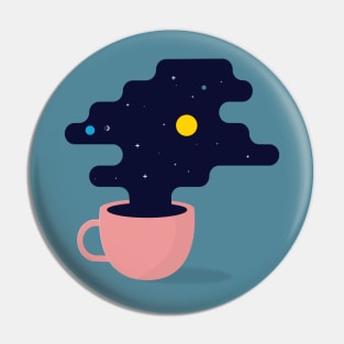 Amazing Space Coffee T-Shirt Pin