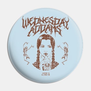 Wednesday Addams Metal Pin