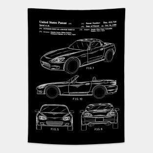 Honda S2000 Patent White Tapestry