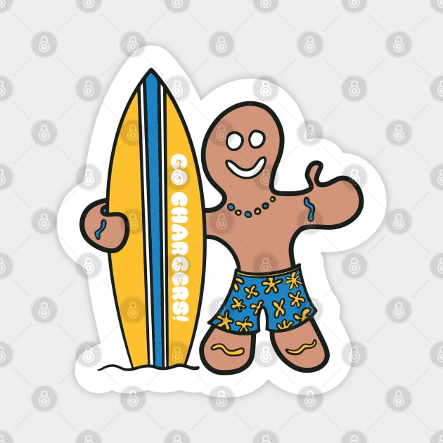 Surfs Up for the LA Chargers! Magnet by Rad Love
