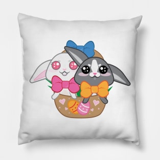 Twin Easter Bunnies Pillow