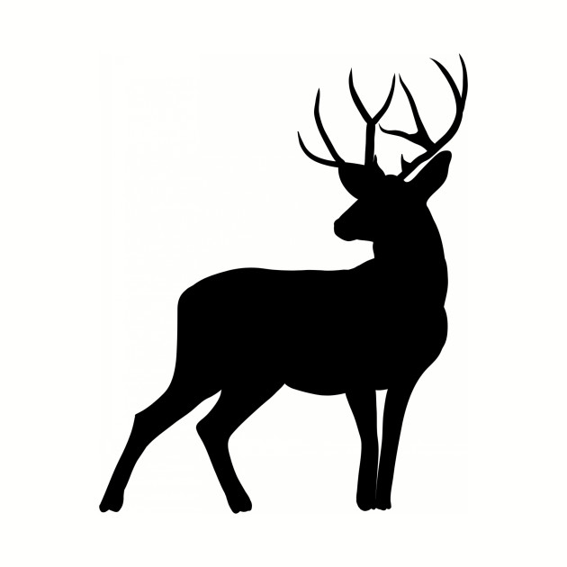 Buck Silhouette - Deer Buck Stag - Baseball T-Shirt | TeePublic