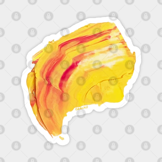 Lemonade Paint Smear Magnet by Jan Grackle