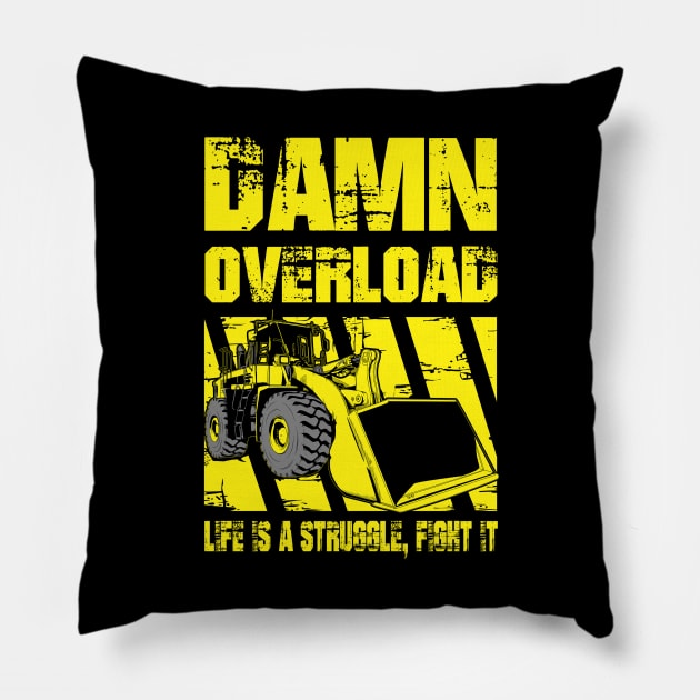 Wheel Loader Pillow by damnoverload