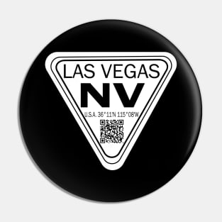 New Vintage Travel Location Qr Las Vegas NV Pin