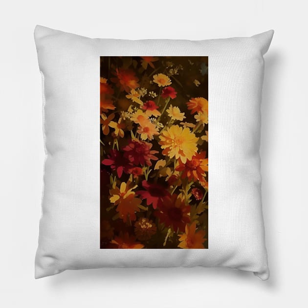 Flowers vintage summer Pillow by EmeraldWasp