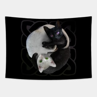 Yin Yang Cats Tapestry