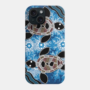 Aboriginal Art - Sea Turtles Phone Case