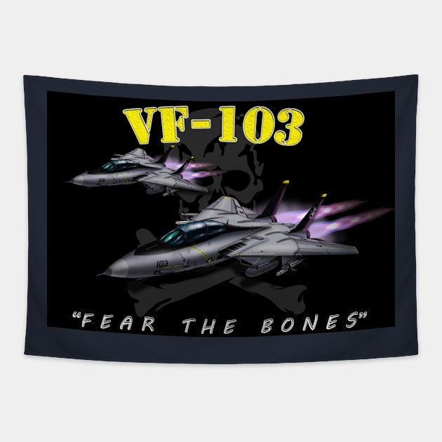 VF-103 Squadron Tee Tapestry by Oswald's Oddities