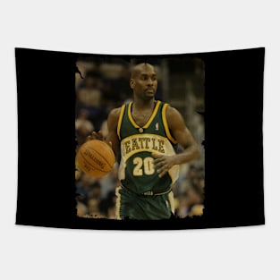 Gary Payton - Vintage Design Of Basketball Tapestry