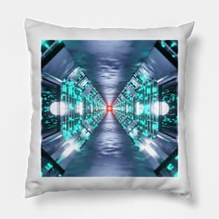 Sci-Fi Corridor Design Pattern Pillow