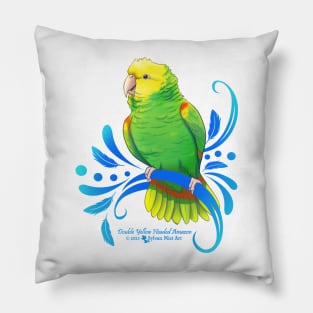 Double Yellow Headed Amazon Parrot Pillow