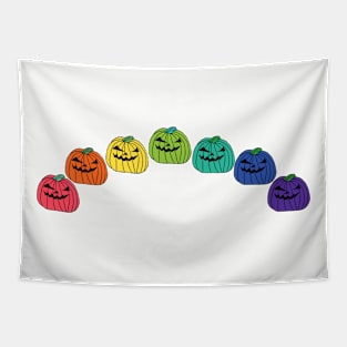 Spooky Pumpkin Rainbow for Halloween Tapestry