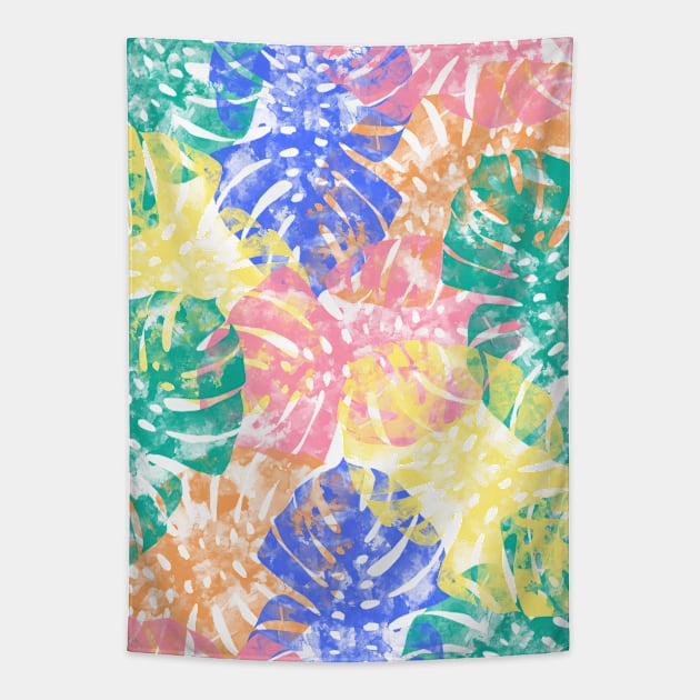 Monstera Tropical Jungle Tapestry by ruifaria