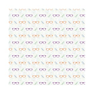 Glasses Pattern | 8 Colored T-Shirt