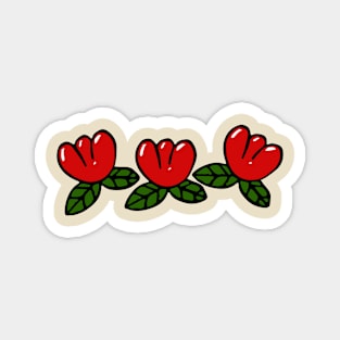 3 shiny tulips Magnet