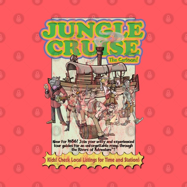 Jungle Cruise, The Cartoon! (distressed version) by The Skipper Store