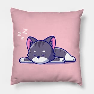 Cute Cat Sleeping Cartoon Pillow