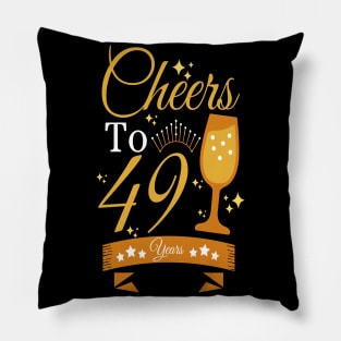 Cheers to 49 years Pillow