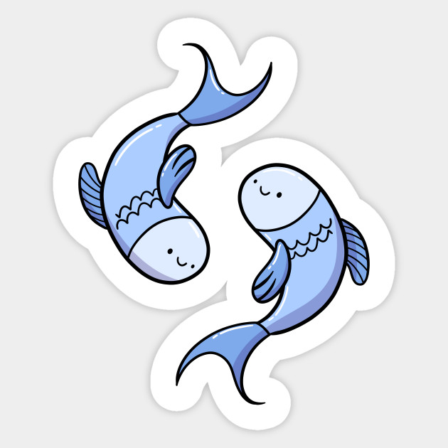 Cute Pisces Fish Zodiac Star Sign Symbol - Pisces Gift ...