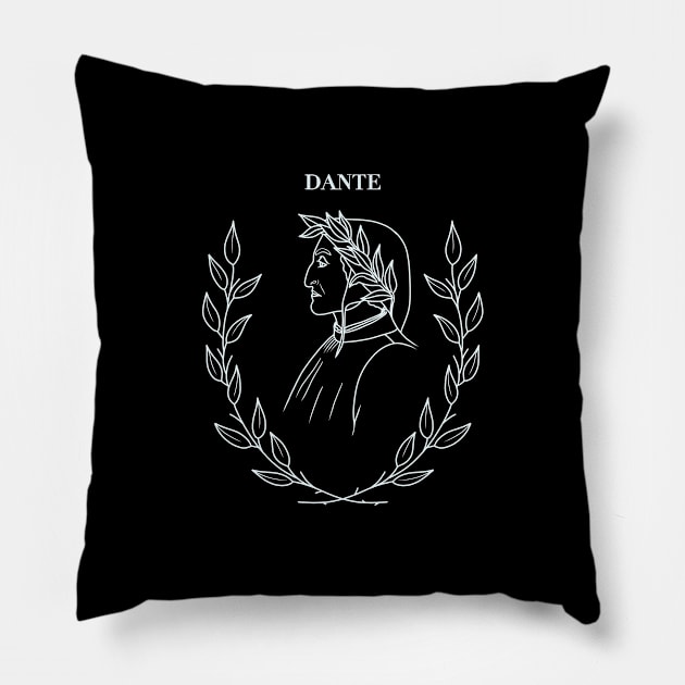 HomeSchoolTattoo Dante Alighieri Pillow by HomeSchoolTattoo