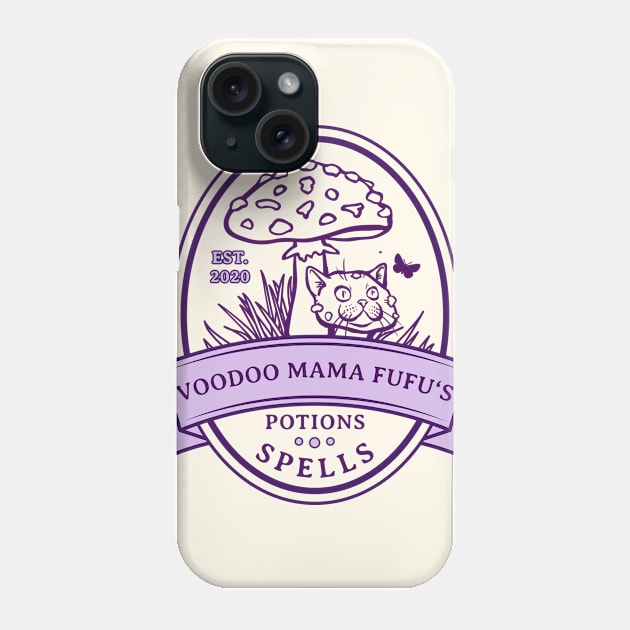 Voodoo Mama Fufu's Potions and Spells Phone Case by GingerSlunt Merch