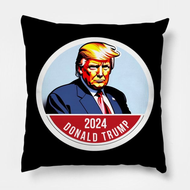 Trump For America 2024 Pillow by KimonoKaleidoscope