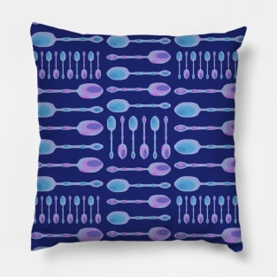 Artistic Spoons Pattern Pillow