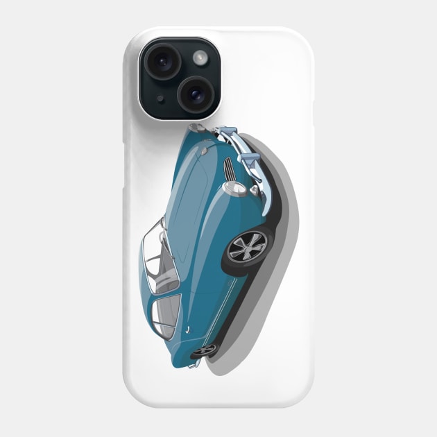 karmann ghia in blue Phone Case by candcretro