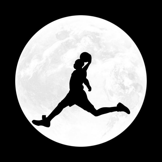 Basketball Player in Full Moon by ChapDemo