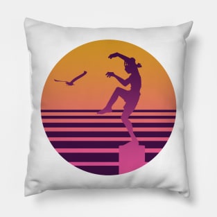 Karate Kid 80s sunset Pillow