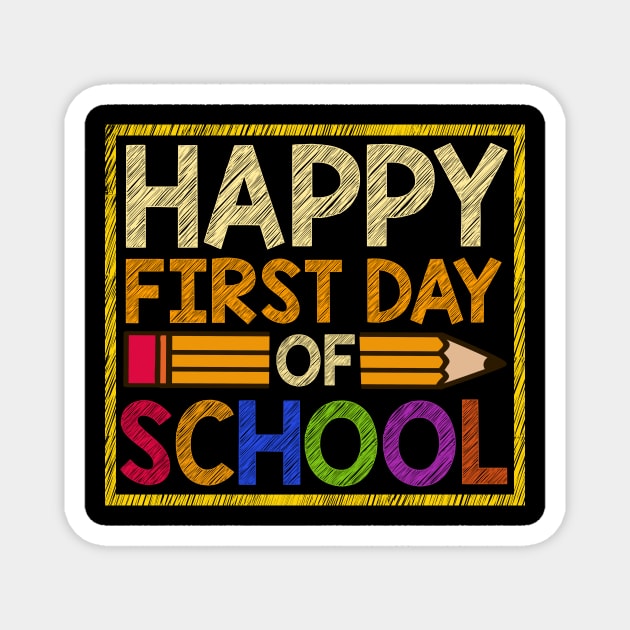 Happy First Day Of School - 1st Grade Gift Magnet by biNutz