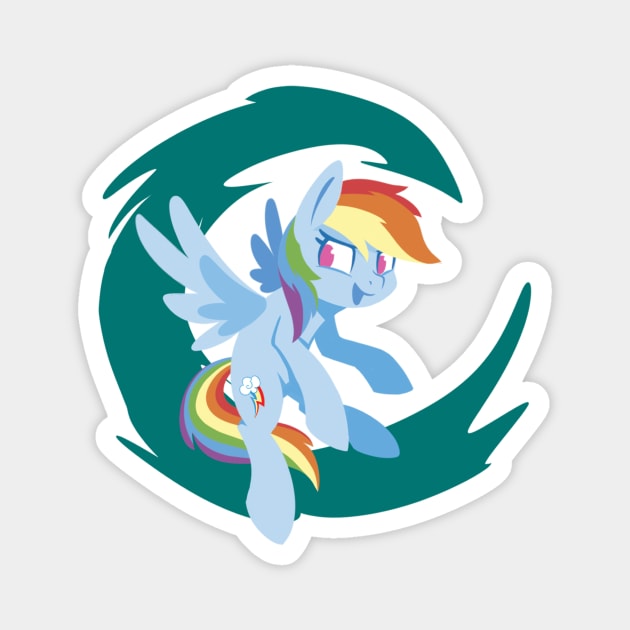 Rainbow Dash Wave Magnet by Supermoix