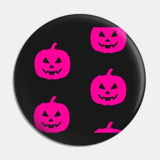 Rotund Jack-O-Lantern Tile (Hot Pink) Pin